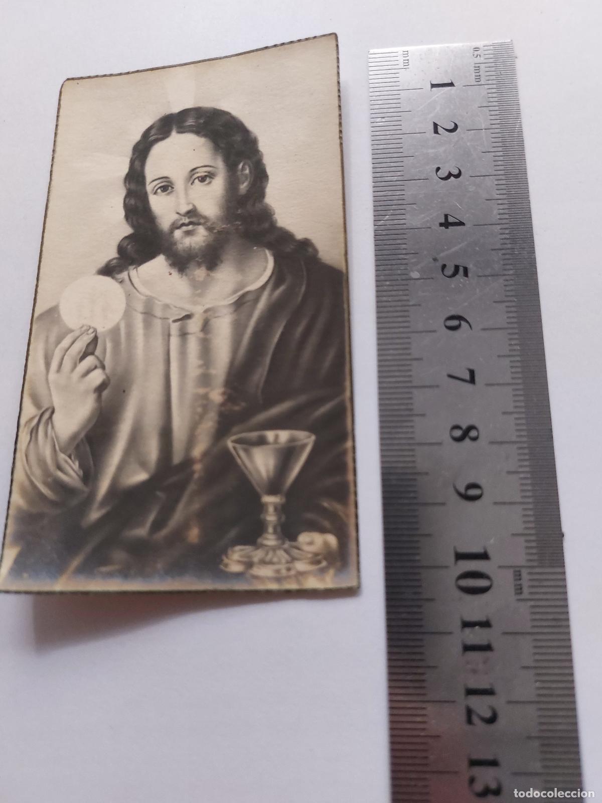 Postales: Estampa de Jesucristo con Sagrada Forma y C&aacute;liz