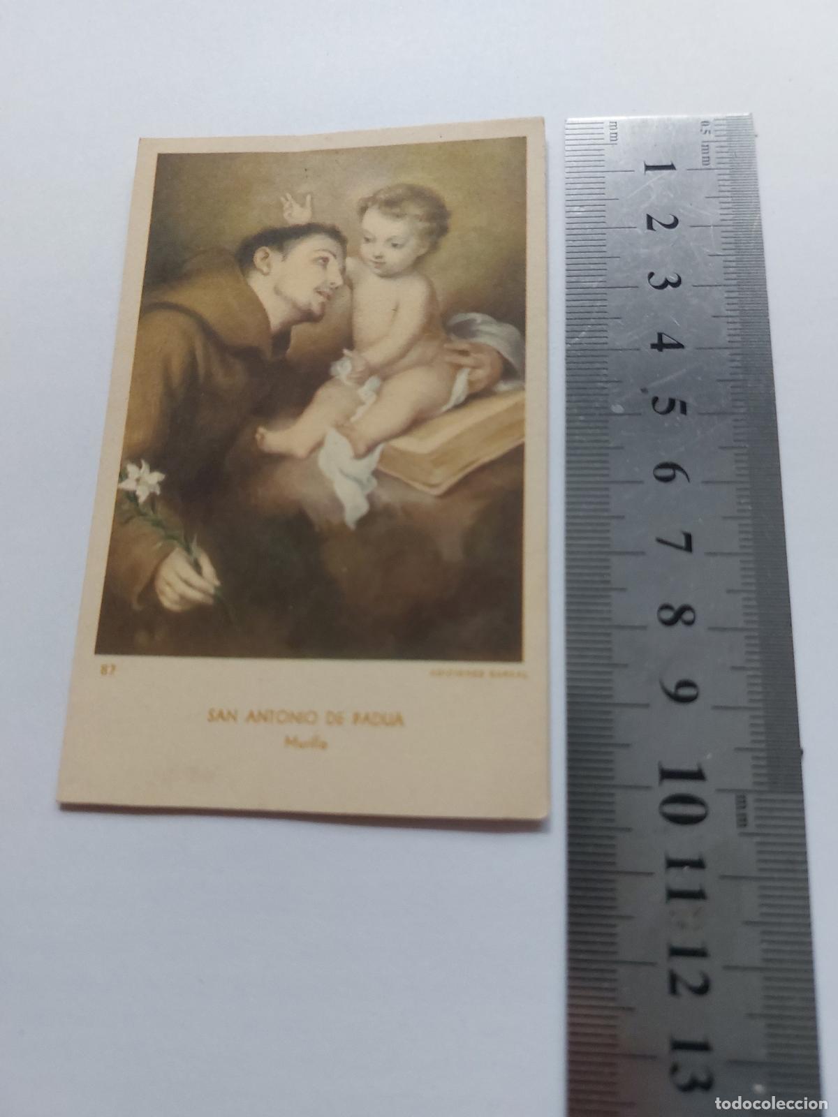 Postales: Estampa de San Antonio de Padua arte religioso