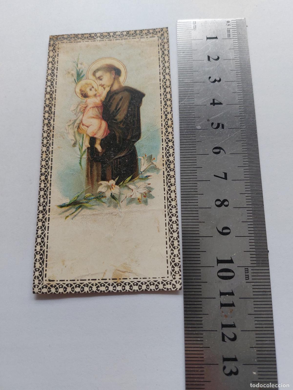 Postales: Estampa Devocional de San Antonio de Padua con el Ni&ntilde;o Jes&uacute;s
