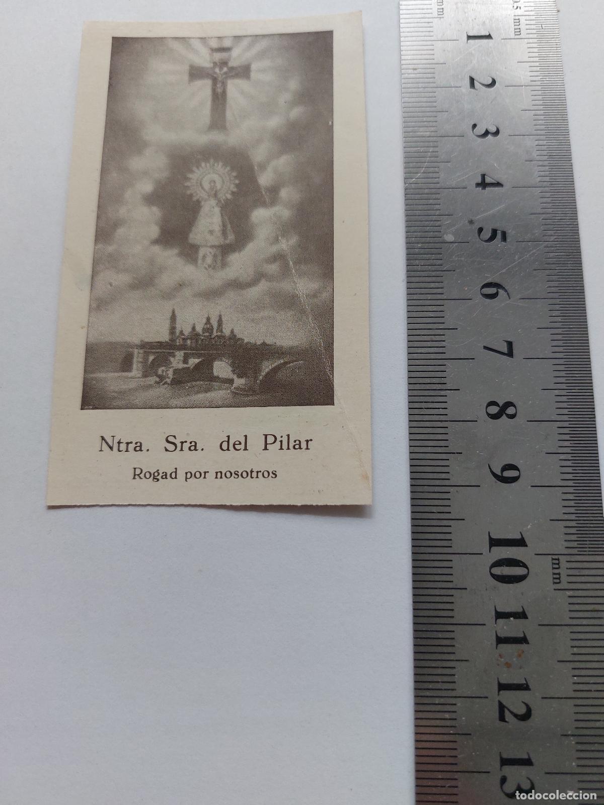 Postcards: Estampa de Nuestra Se&ntilde;ora del Pilar con oraci&oacute;n y gozos