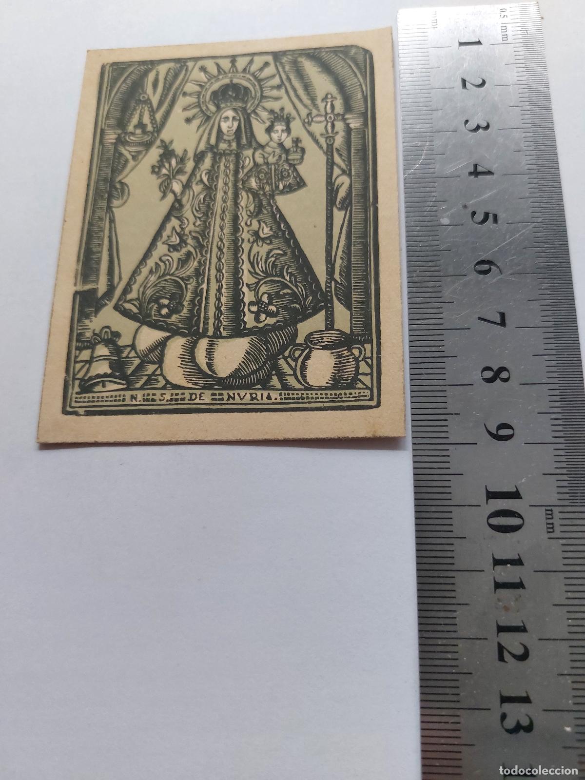 Postales: Estampa con ilustraci&oacute;n de la Virgen de Nuria