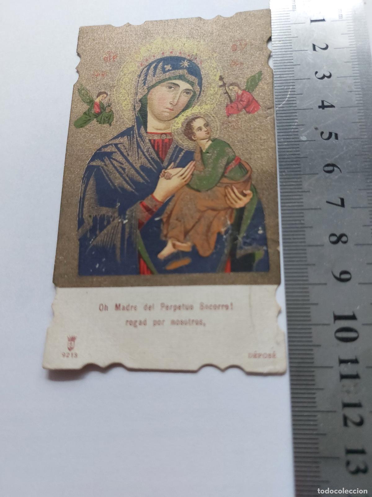 Postales: Estampa religiosa de la Virgen del Perpetuo Socorro