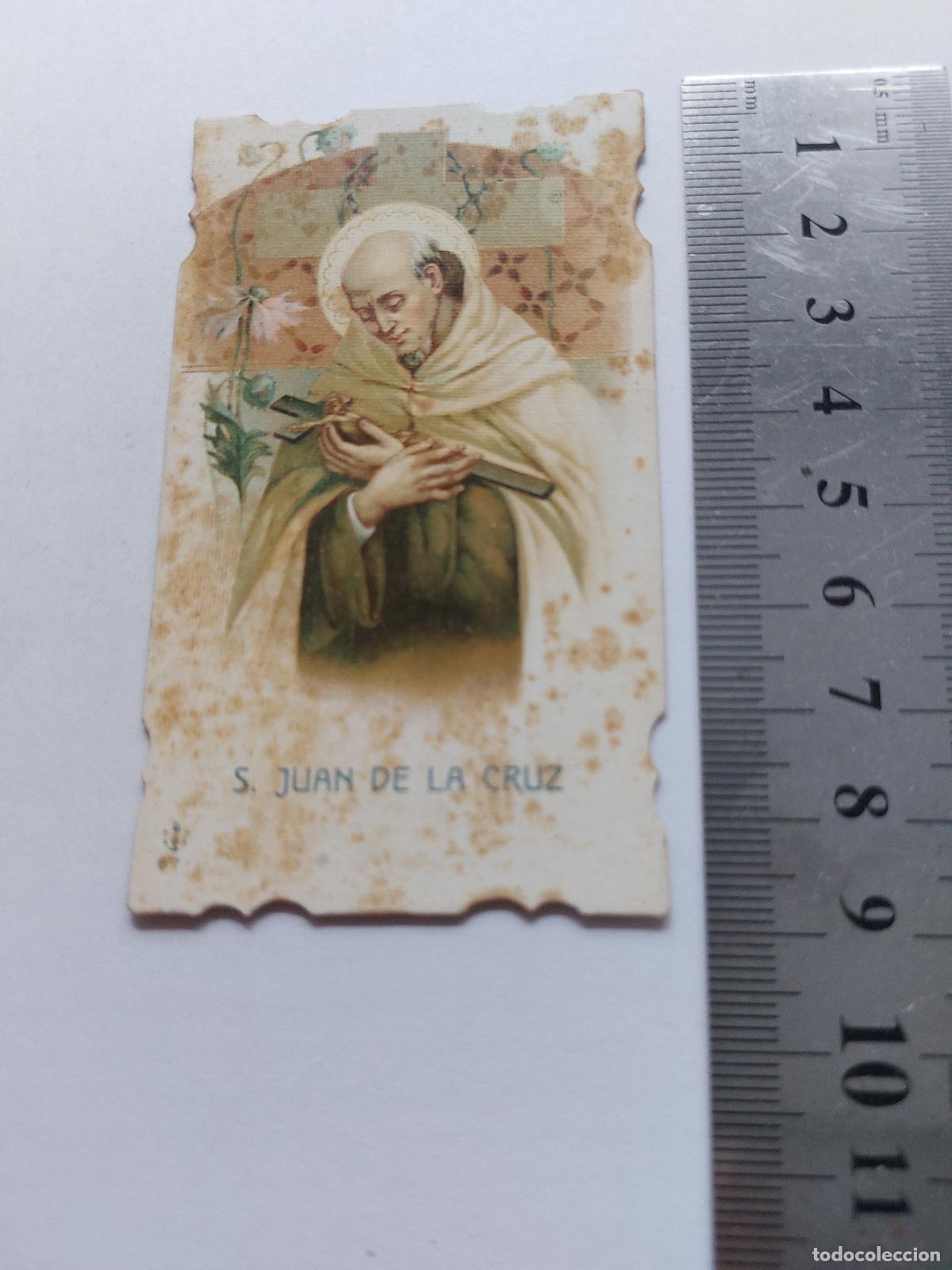Postales: Estampa de San Juan de la Cruz, estampa religiosa con bordes troquelados