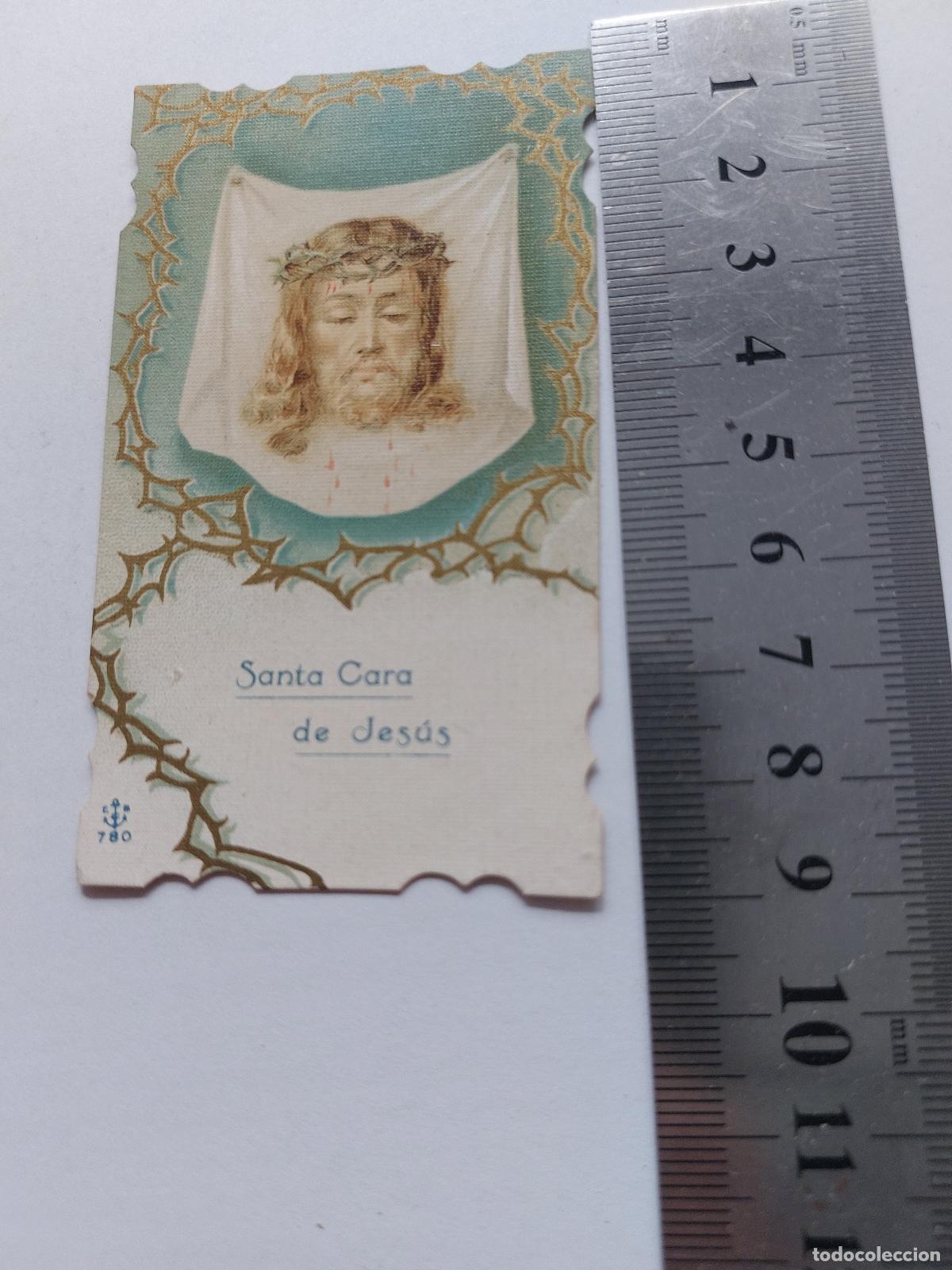 Postales: Estampa con imagen de la Santa Cara de Jes&uacute;s