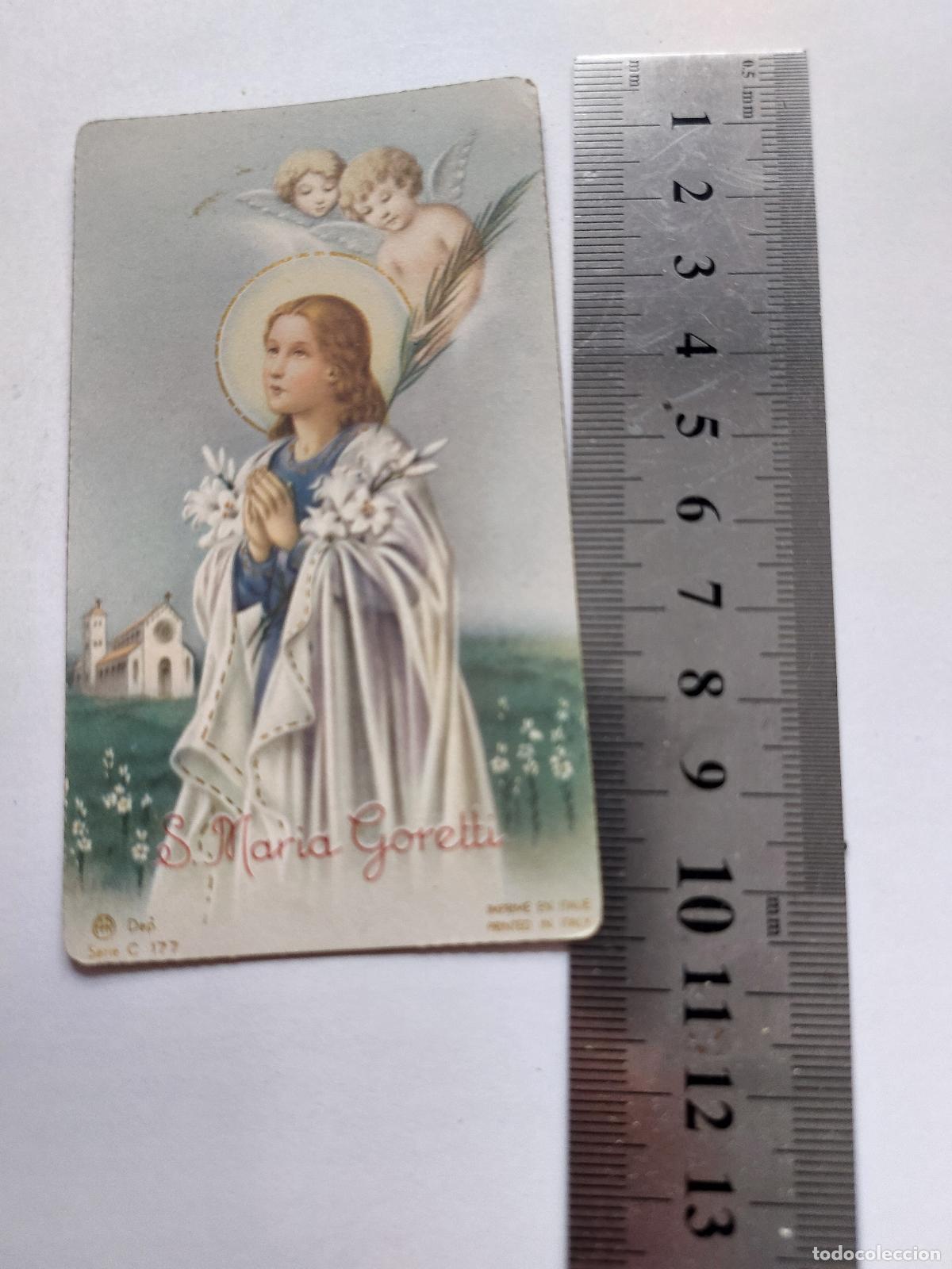 Postales: Estampa de Santa Maria Goretti iconograf&iacute;a religiosa