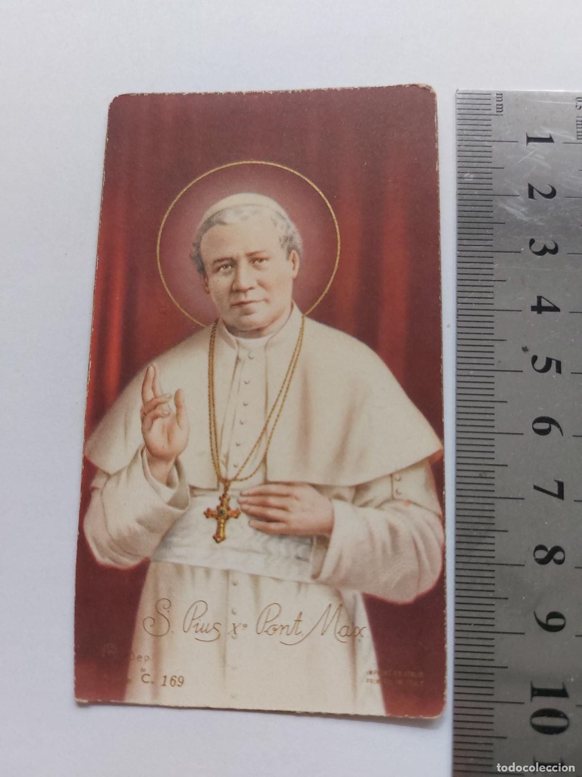 Postales: Estampa de San P&iacute;o X, Papa de la Iglesia Cat&oacute;lica