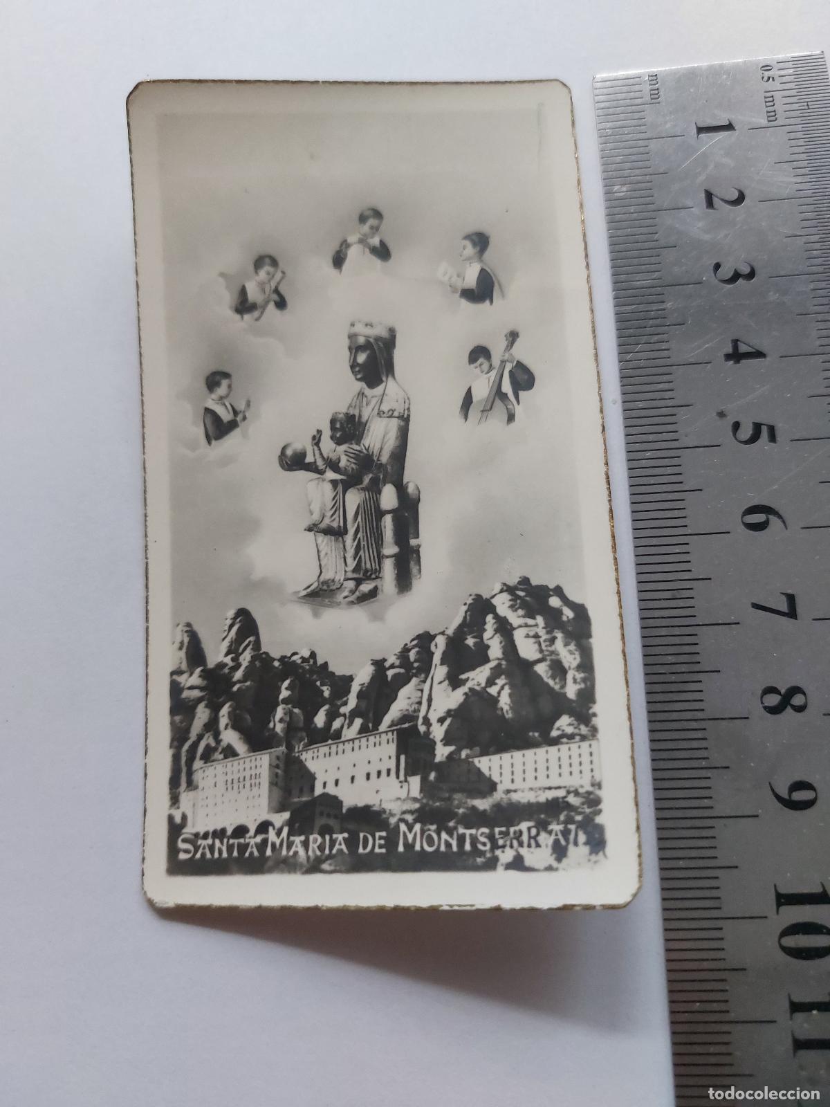 Postales: Estampa Santa Maria de Montserrat Virgen con Ni&ntilde;o