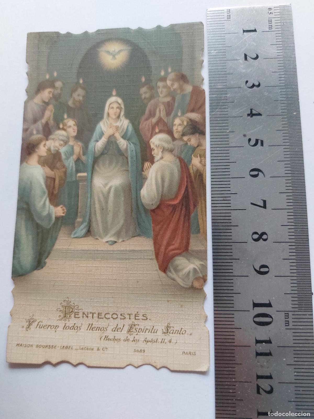 Postales: Estampa de arte sacro que representa el Pentecost&eacute;s