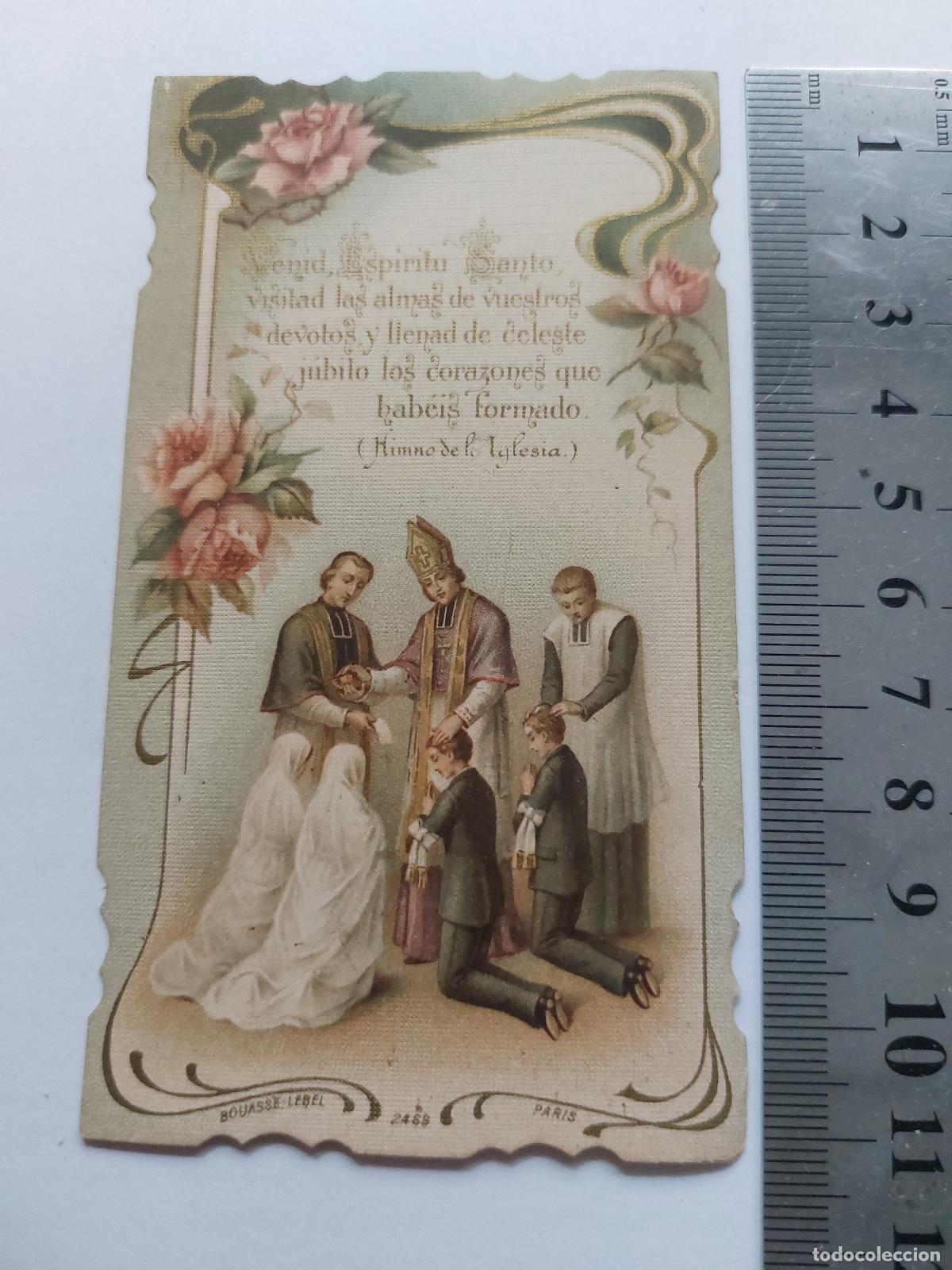 Cartoline: Estampa religiosa estampa de confirmaci&oacute;n lit&uacute;rgica Bouasse-Lebel