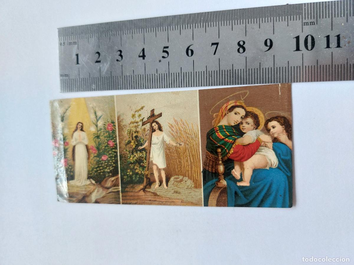 Cartoline: Estampa con representaci&oacute;n art&iacute;stica de escenas religiosas