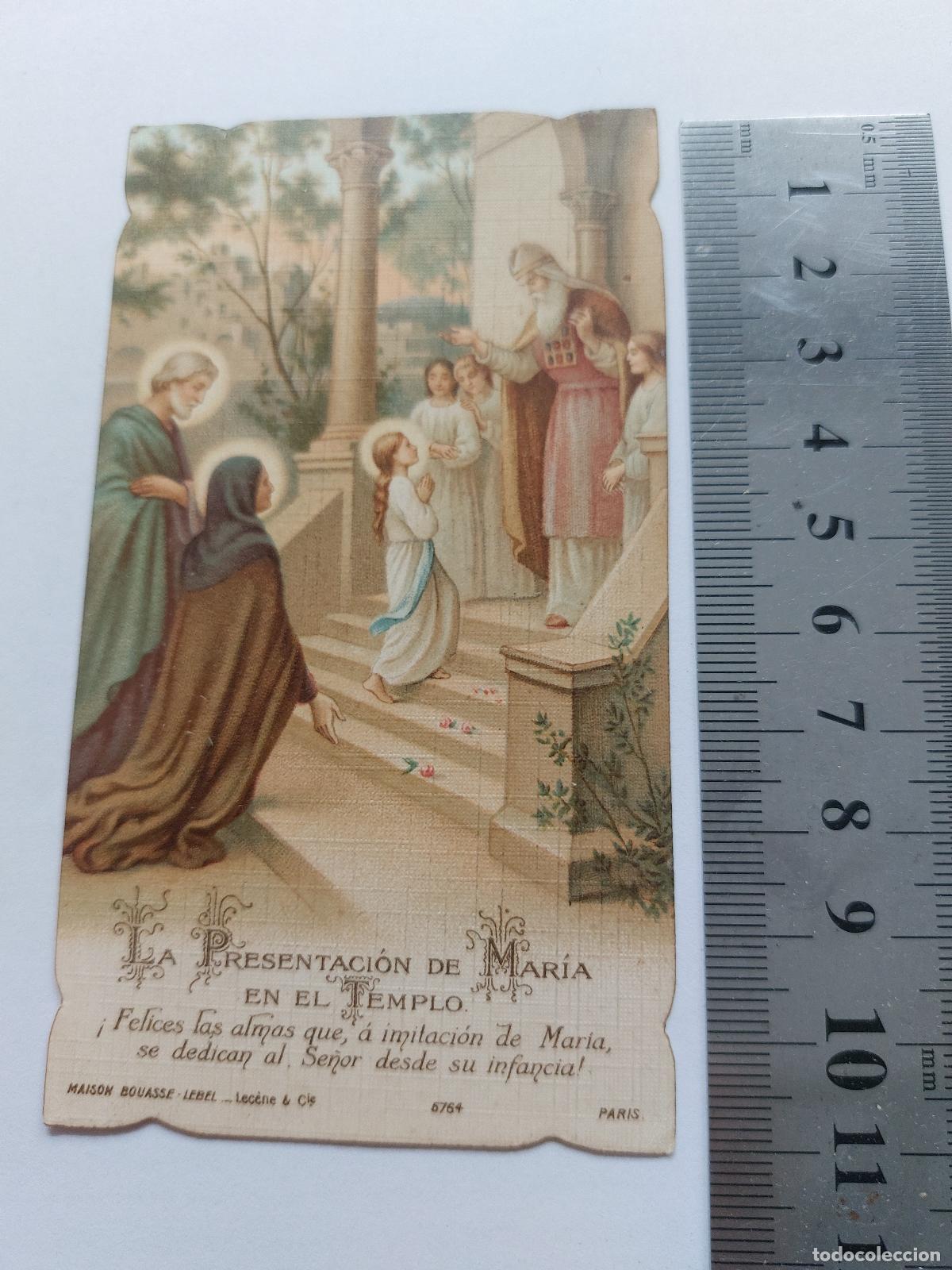 Cartoline: Estampa religiosa de la Presentaci&oacute;n de Mar&iacute;a en el Templo, Par&iacute;s
