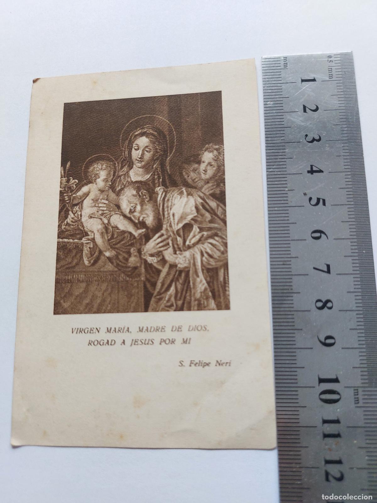 Postales: Estampa religiosa con imagen de la Virgen Mar&iacute;a, Madre de Dios