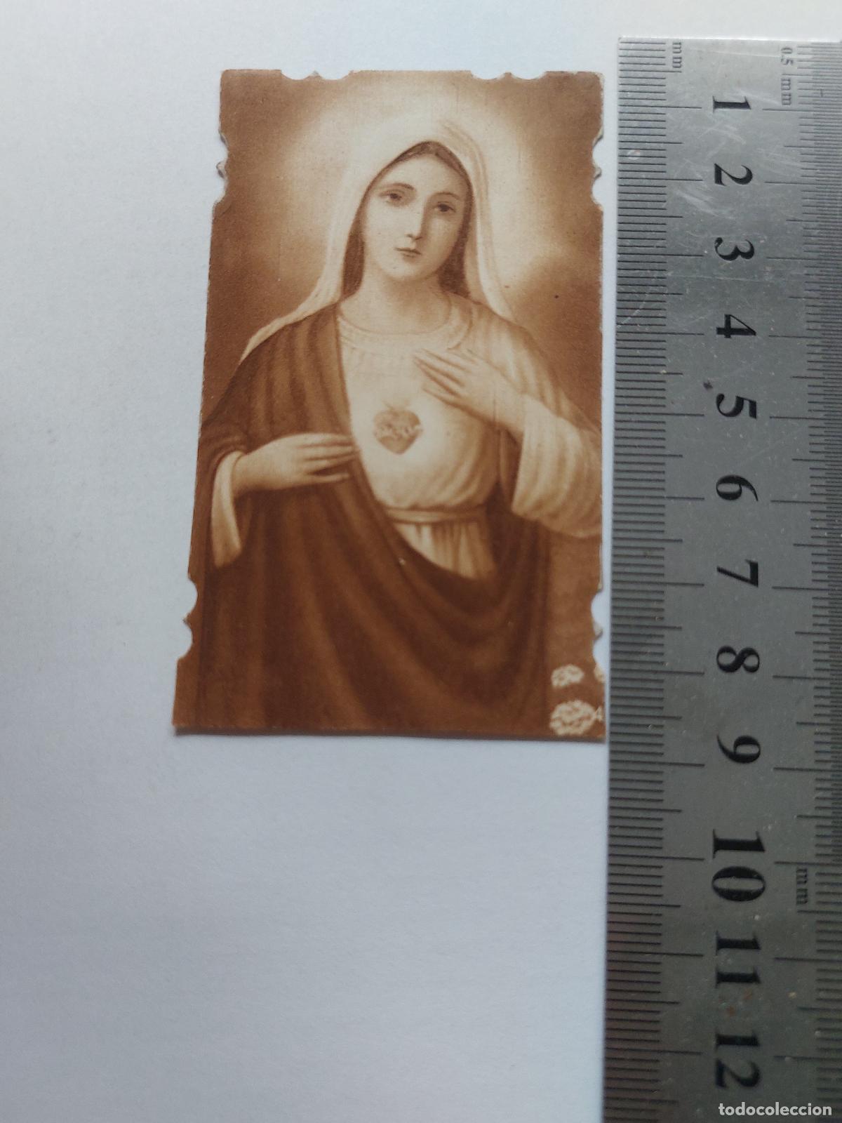 Postales: Estampa con imagen del Inmaculado Coraz&oacute;n de Mar&iacute;a
