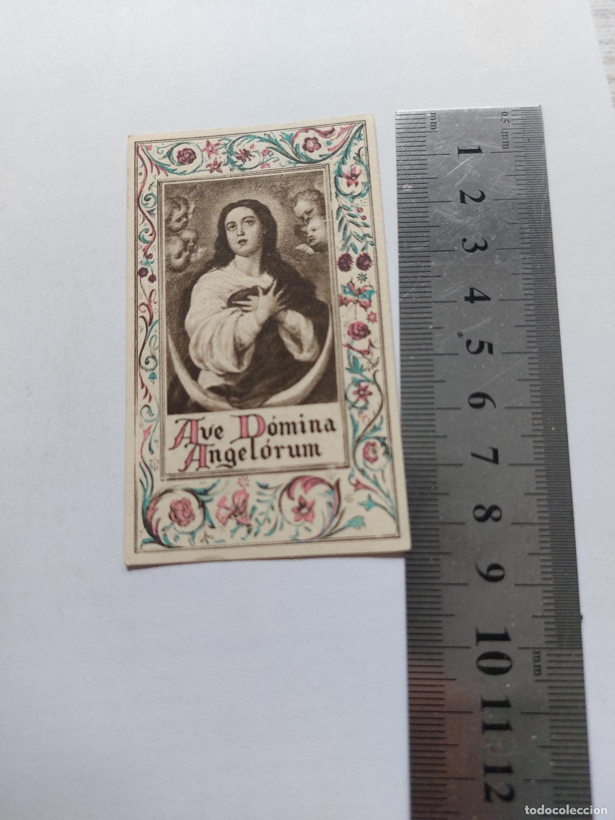 Postales: Estampa devocional religiosa de la Inmaculada Concepci&oacute;n Barcelona