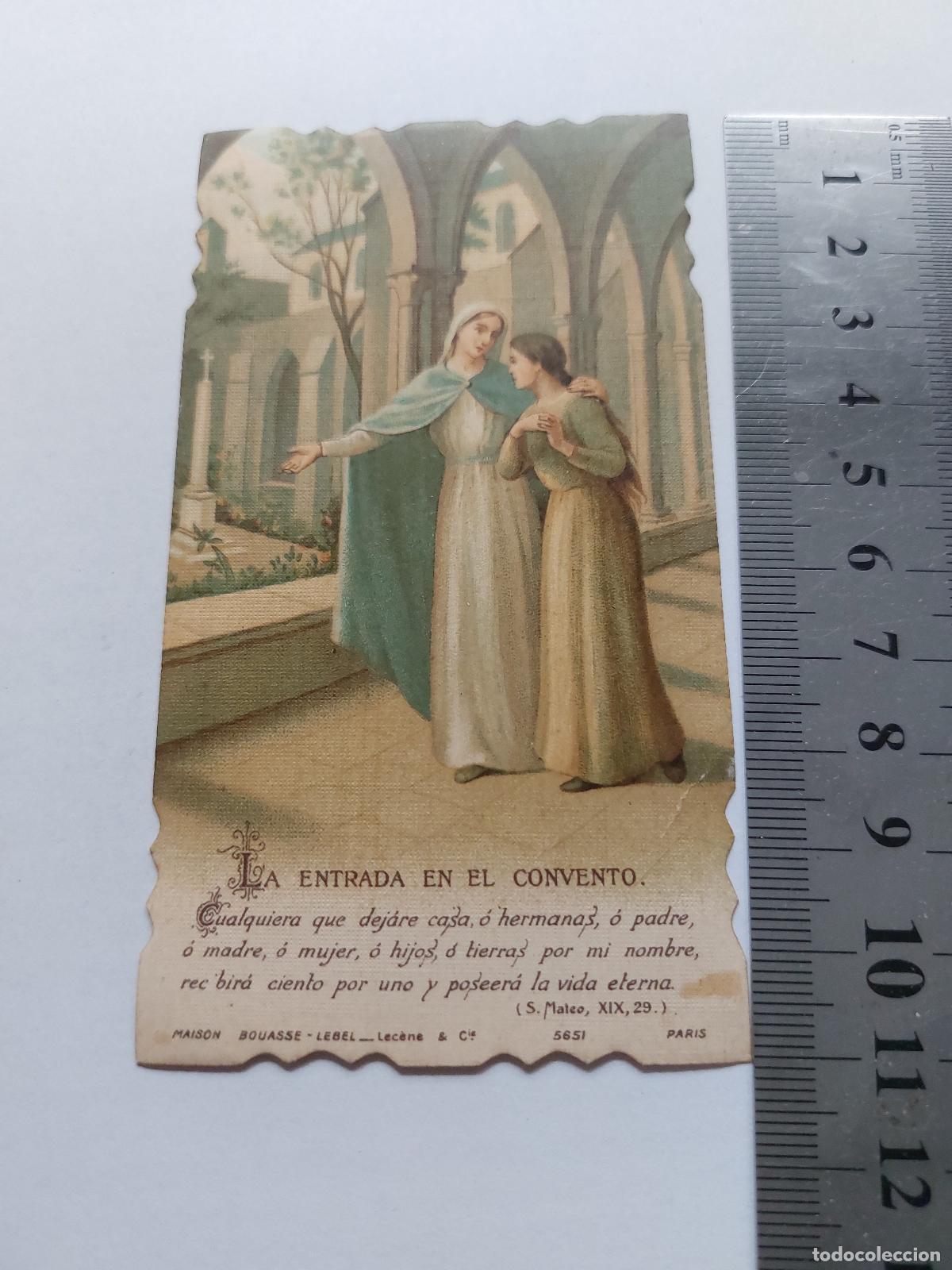 Postales: Estampa religiosa ilustrada: La entrada en el convento