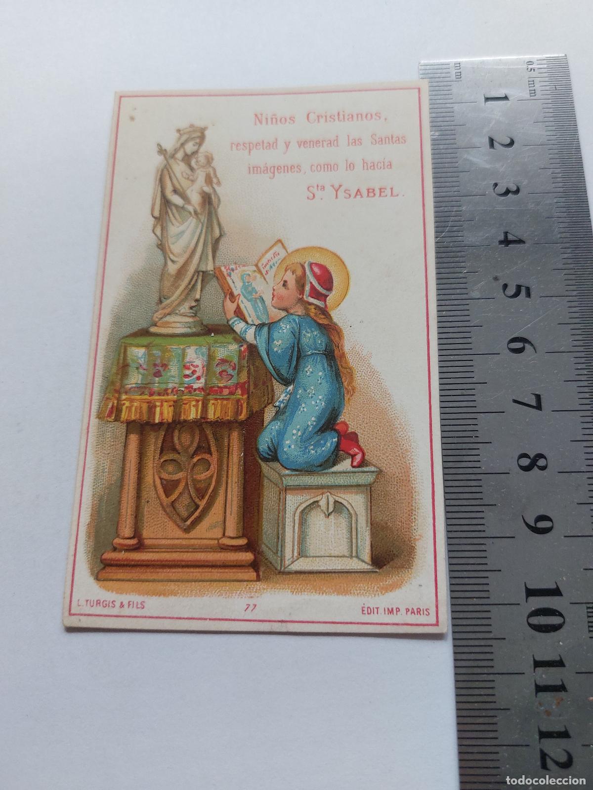 Postales: Estampa religiosa de Santa Isabel ilustrada por L. Turgis