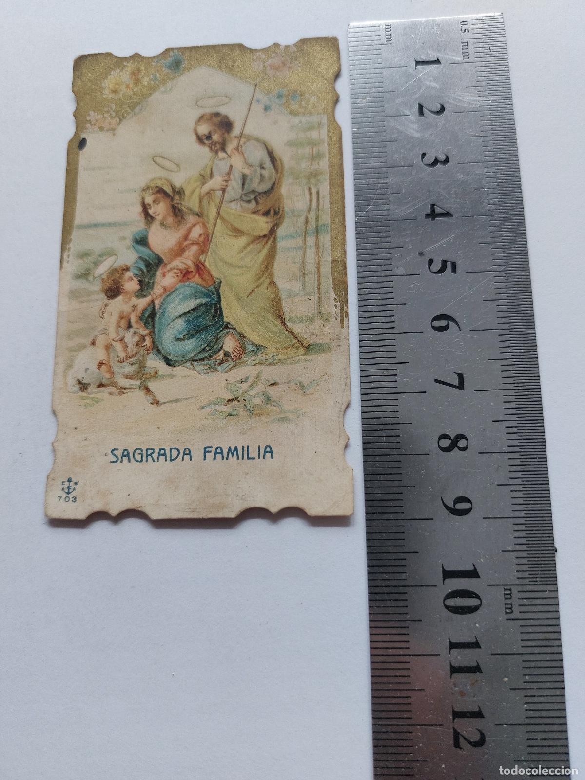 Postales: Estampa Sagrada Familia ilustraci&oacute;n religiosa