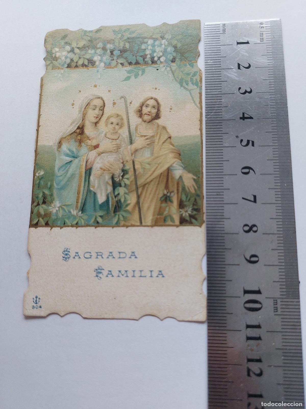 Postales: Estampa Sagrada Familia con bordes troquelados