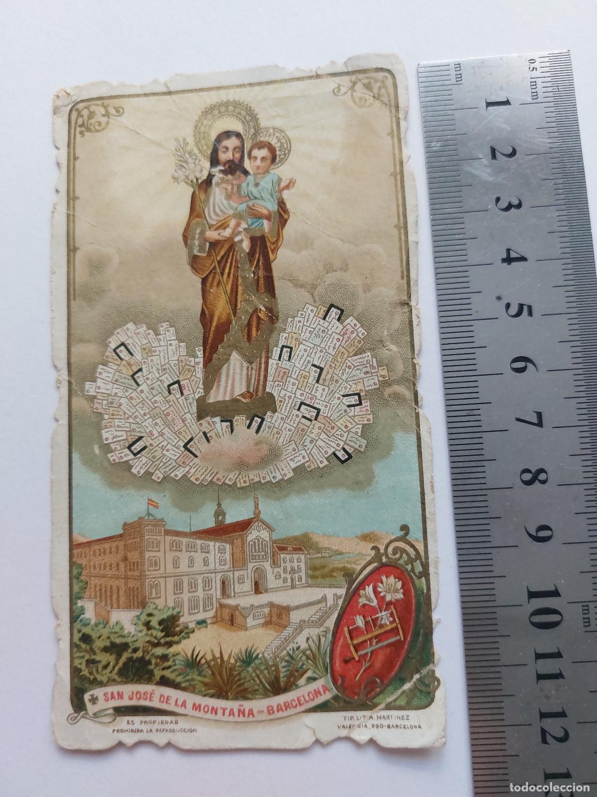 Postales: Estampa religiosa del Real Santuario de San Jos&eacute; de la Monta&ntilde;a en Barcelona