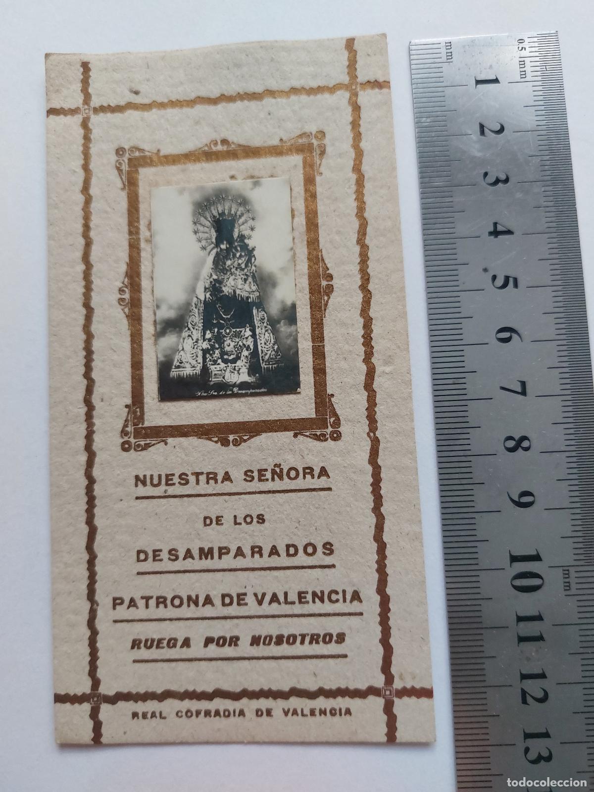 Postales: Estampa devocional de Nuestra Se&ntilde;ora de los Desamparados de Valencia