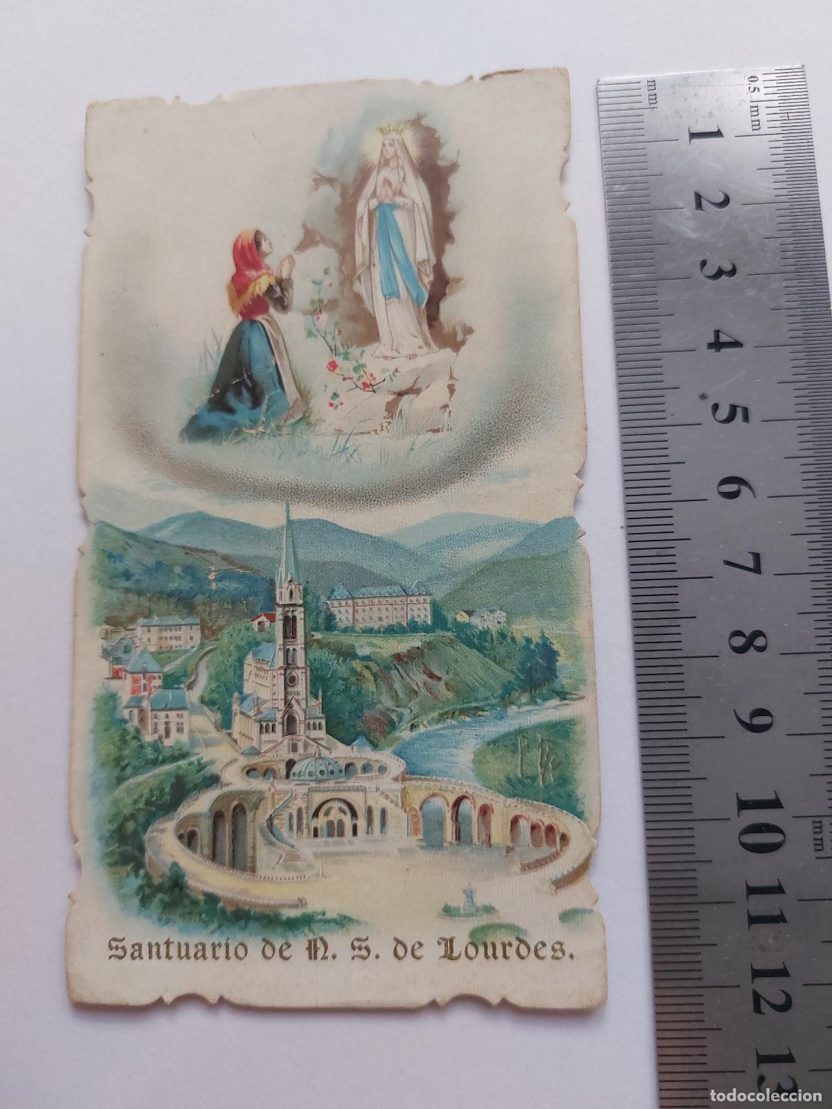 Postales: Estampa Santuario de Nuestra Se&ntilde;ora de Lourdes con Oraci&oacute;n