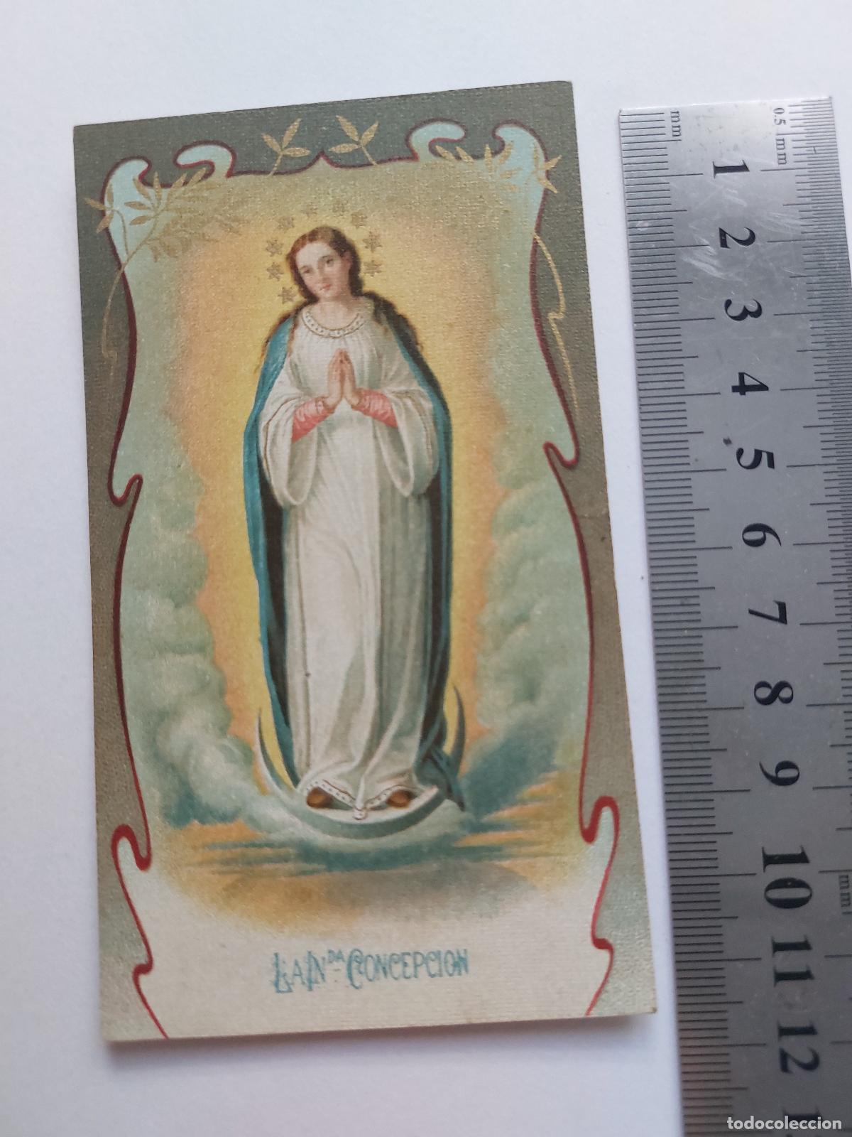 Postales: Estampa de La Inmaculada Concepci&oacute;n representaci&oacute;n religiosa