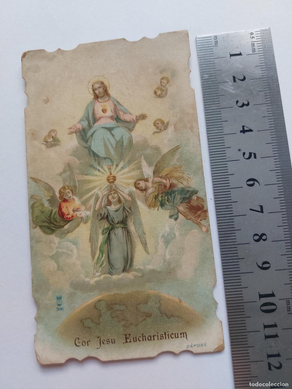 Postales: Estampa religiosa del Sagrado Coraz&oacute;n Eucar&iacute;stico
