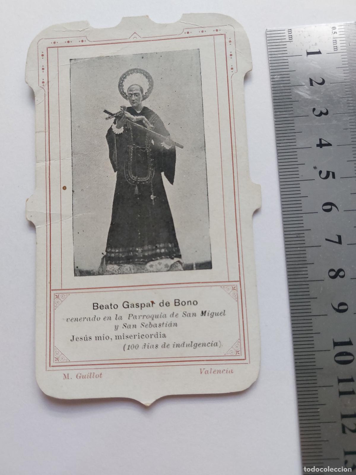 Postales: Estampa religiosa del Beato Gaspar de Bono, Valencia