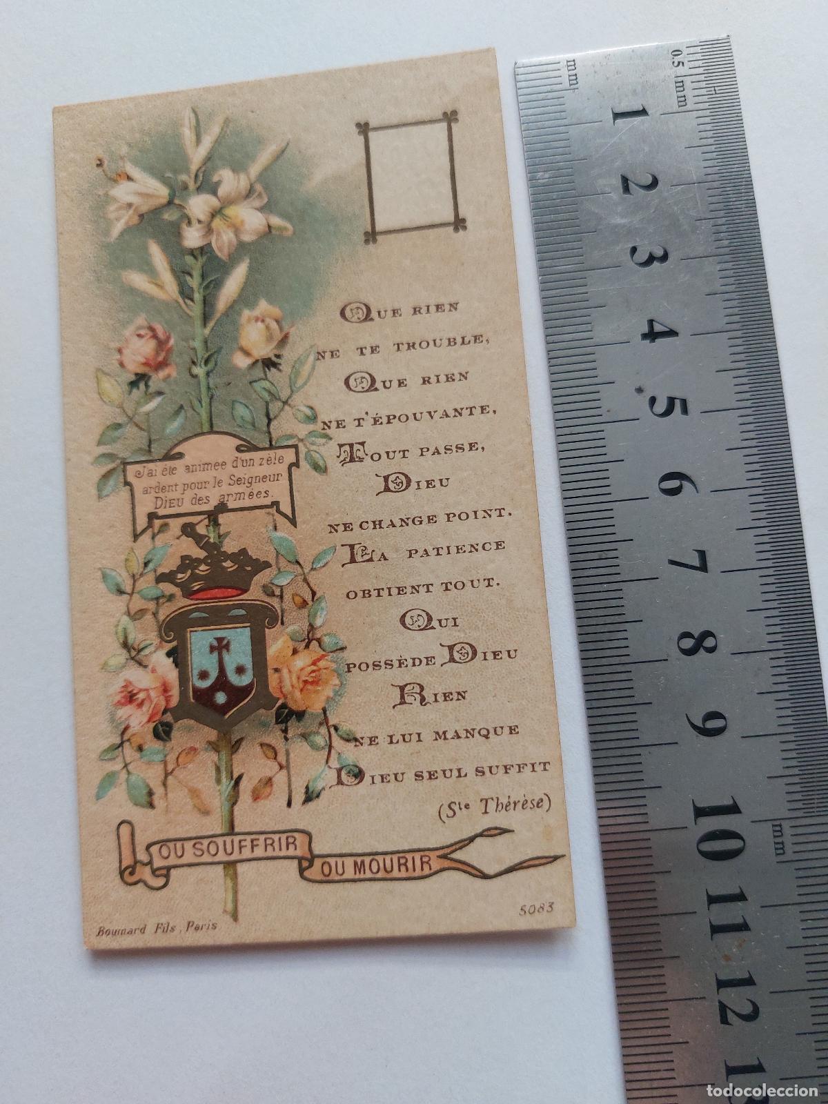 Postales: Estampa religiosa con cita de Santa Teresa de Lisieux