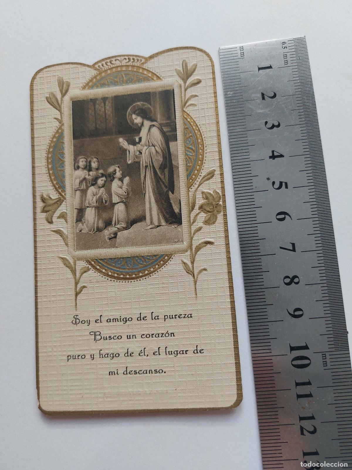 Postales: Estampa de recuerdo de Primera Comuni&oacute;n, Valencia 1919