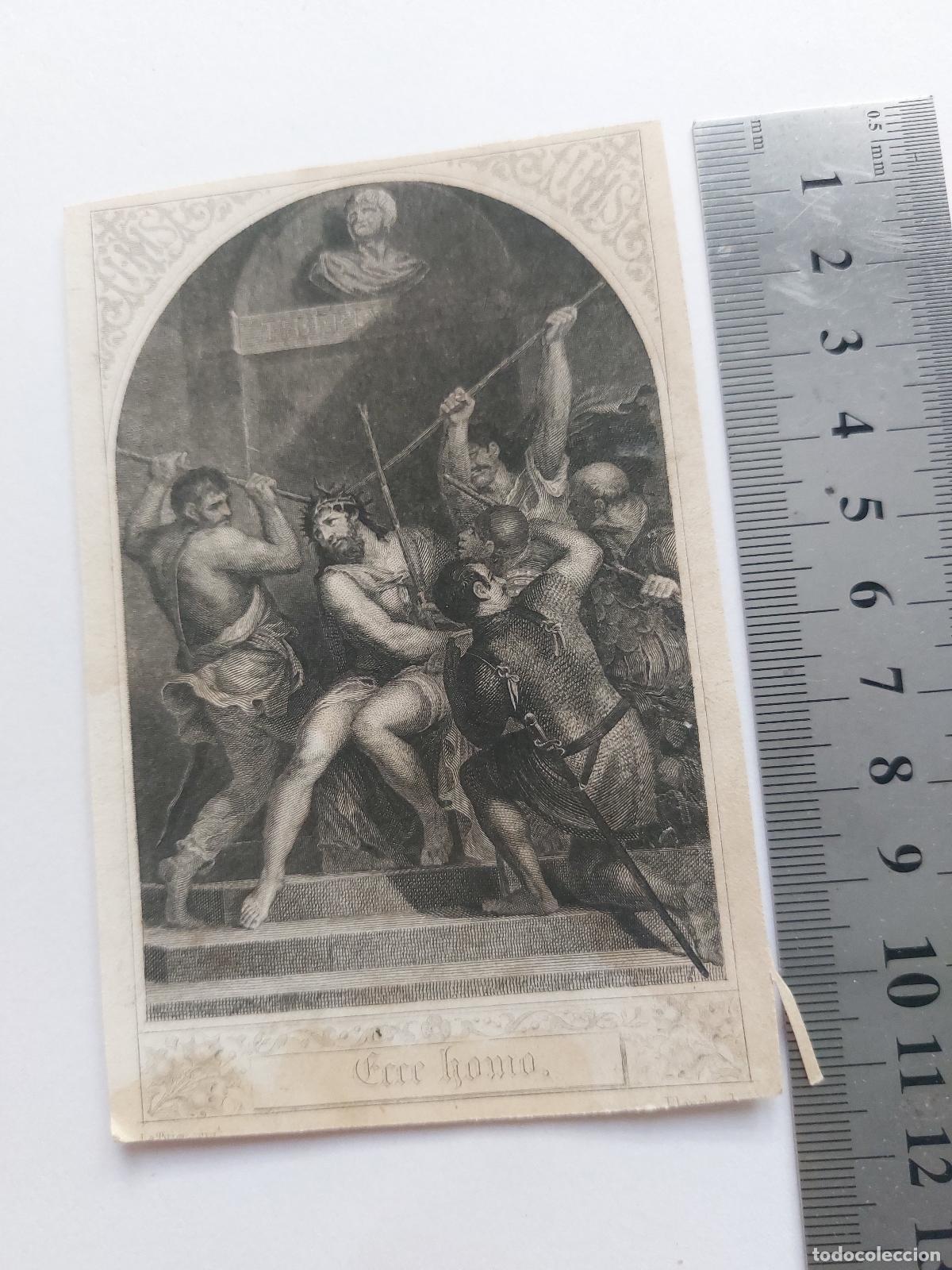 Postales: Estampa con representaci&oacute;n art&iacute;stica de Ecce Homo