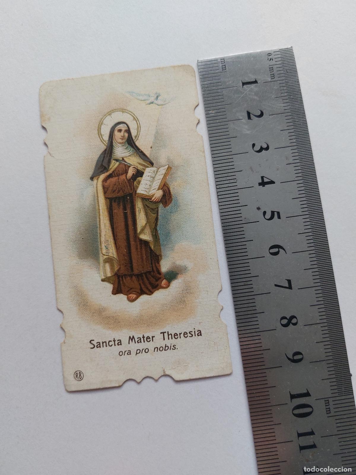 Postales: Estampa religiosa de Santa Teresa, estampa devocional de colecci&oacute;n