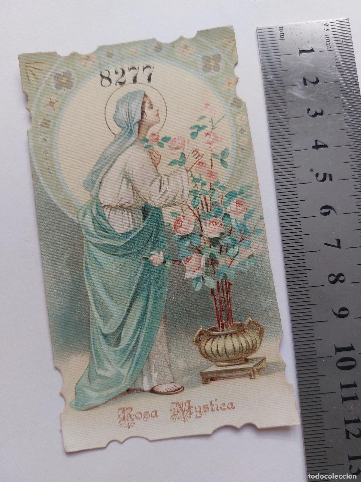 Postales: Estampa religiosa Rosa Mystica con imagen de la Virgen