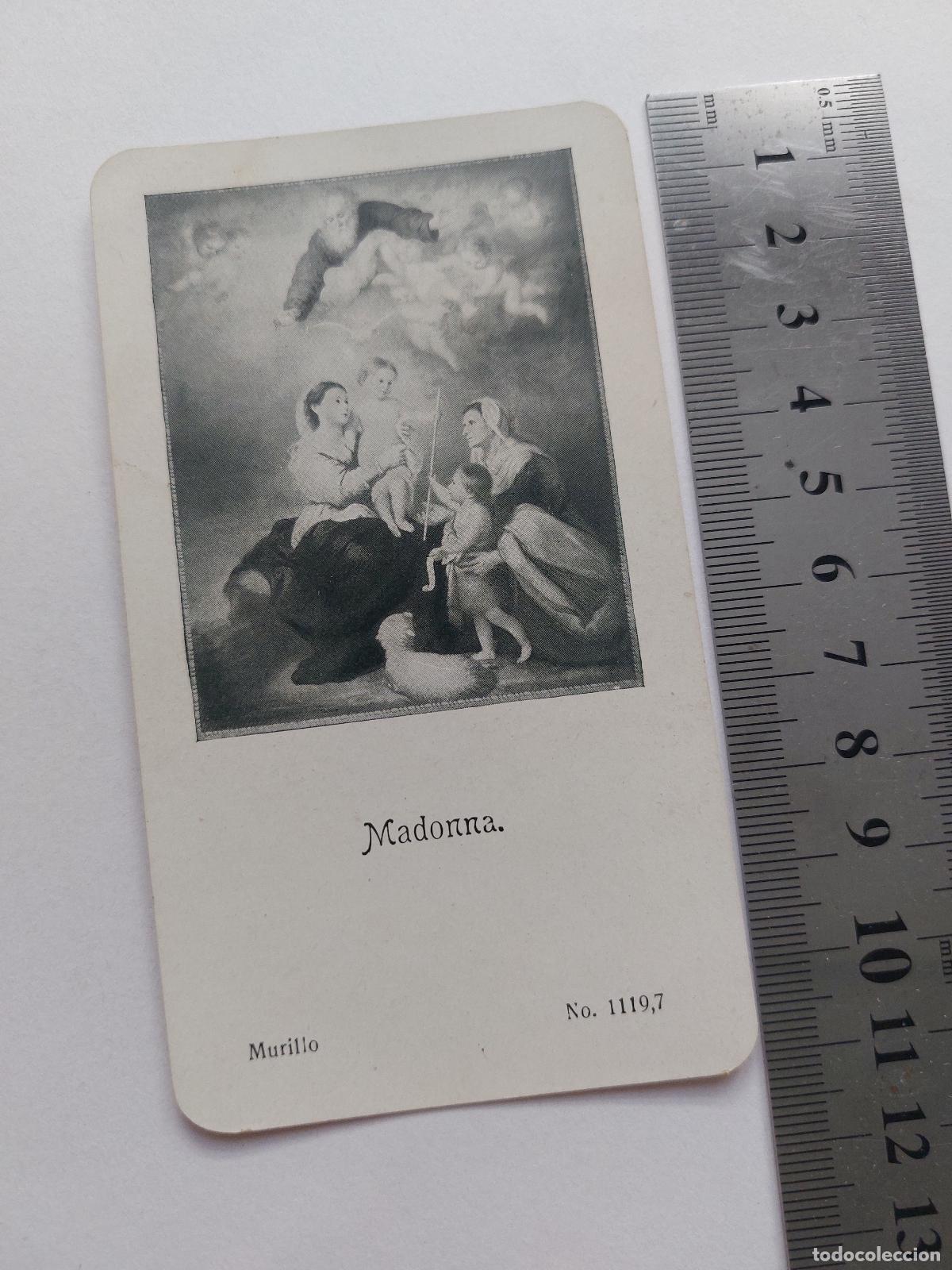 Postales: Estampa de la Virgen con el Ni&ntilde;o, obra de Murillo