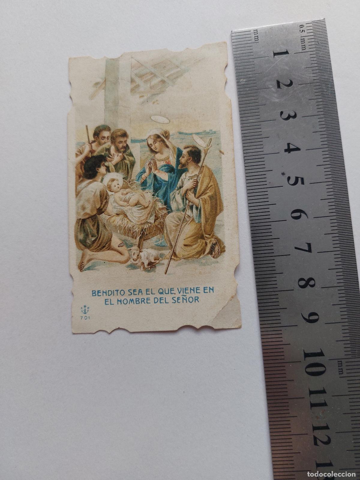 Postales: Estampa con representaci&oacute;n del nacimiento de Jes&uacute;s