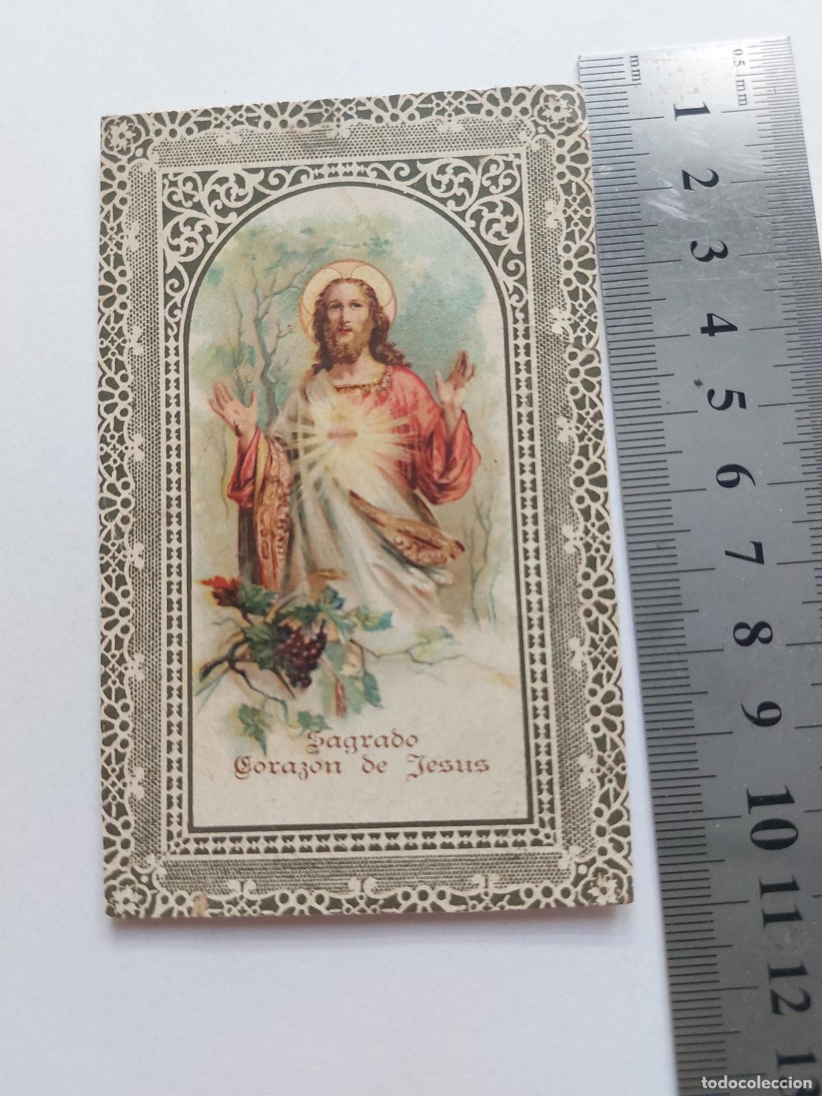 Postales: Estampa religiosa del Sagrado Coraz&oacute;n de Jes&uacute;s
