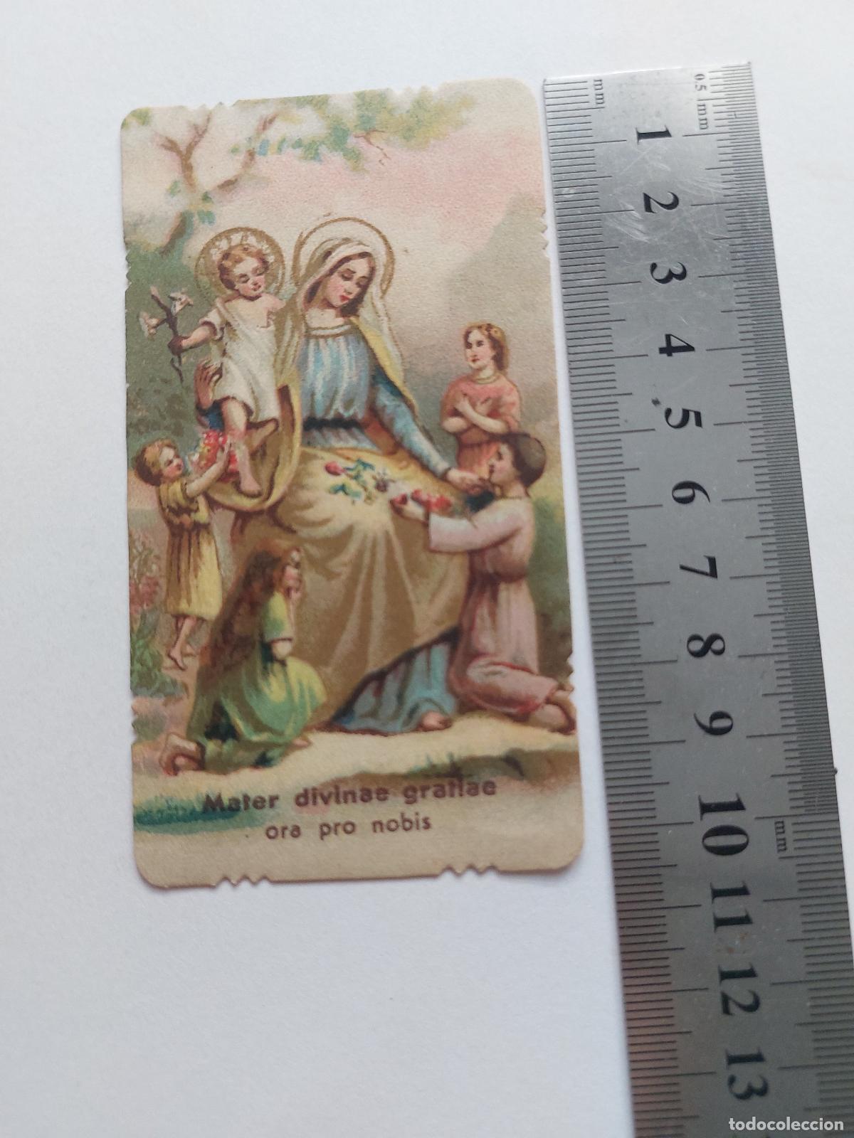 Postales: Estampa con imagen de la Virgen Mar&iacute;a Mater Divinae Gratiae