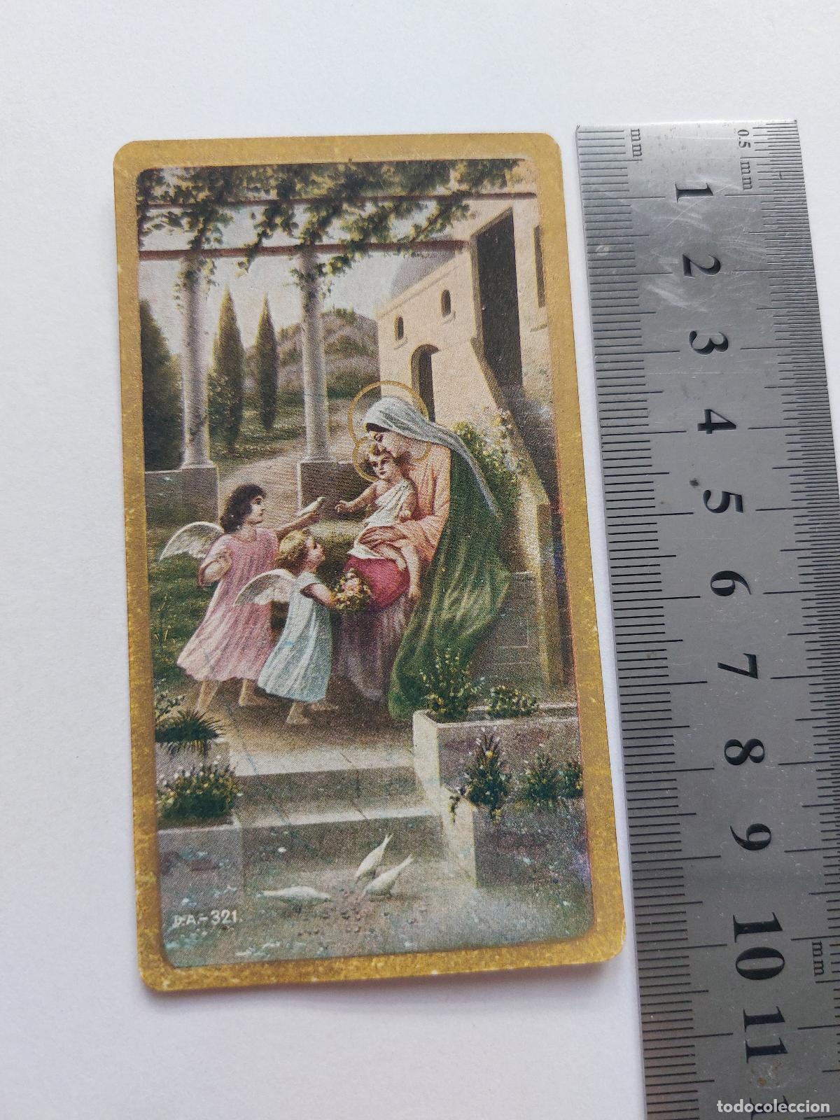 Postales: Estampa religiosa con la Virgen Maria y el Nino Jesus