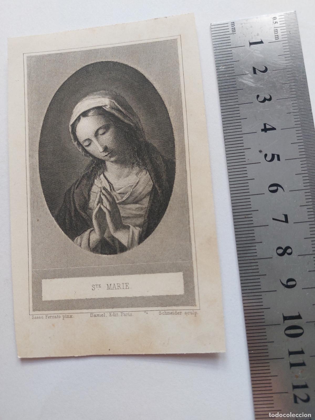 Postales: Estampa de arte religioso con imagen de la Virgen Mar&iacute;a