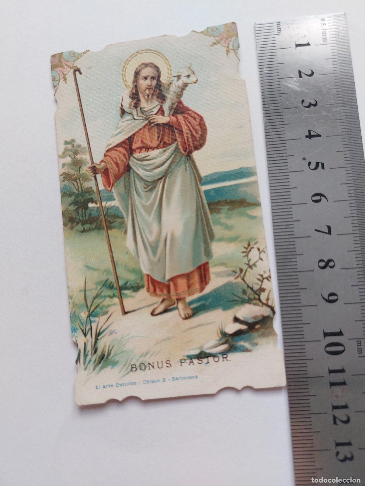 Postales: Estampa de Jes&uacute;s Buen Pastor Bonus Pastor, Arte Cat&oacute;lico Barcelona