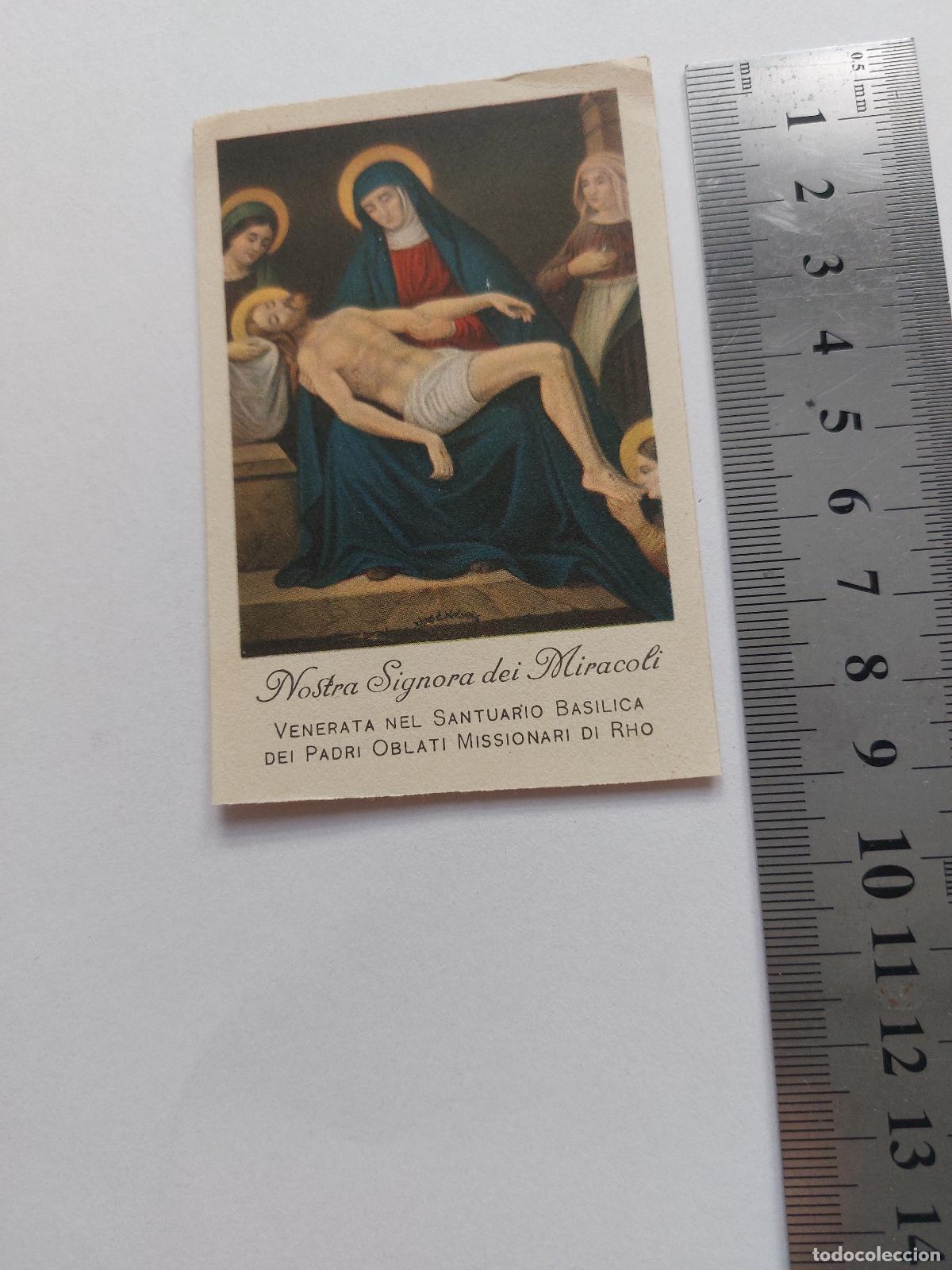 Postales: Estampa religiosa de Nuestra Se&ntilde;ora de los Milagros en Rho