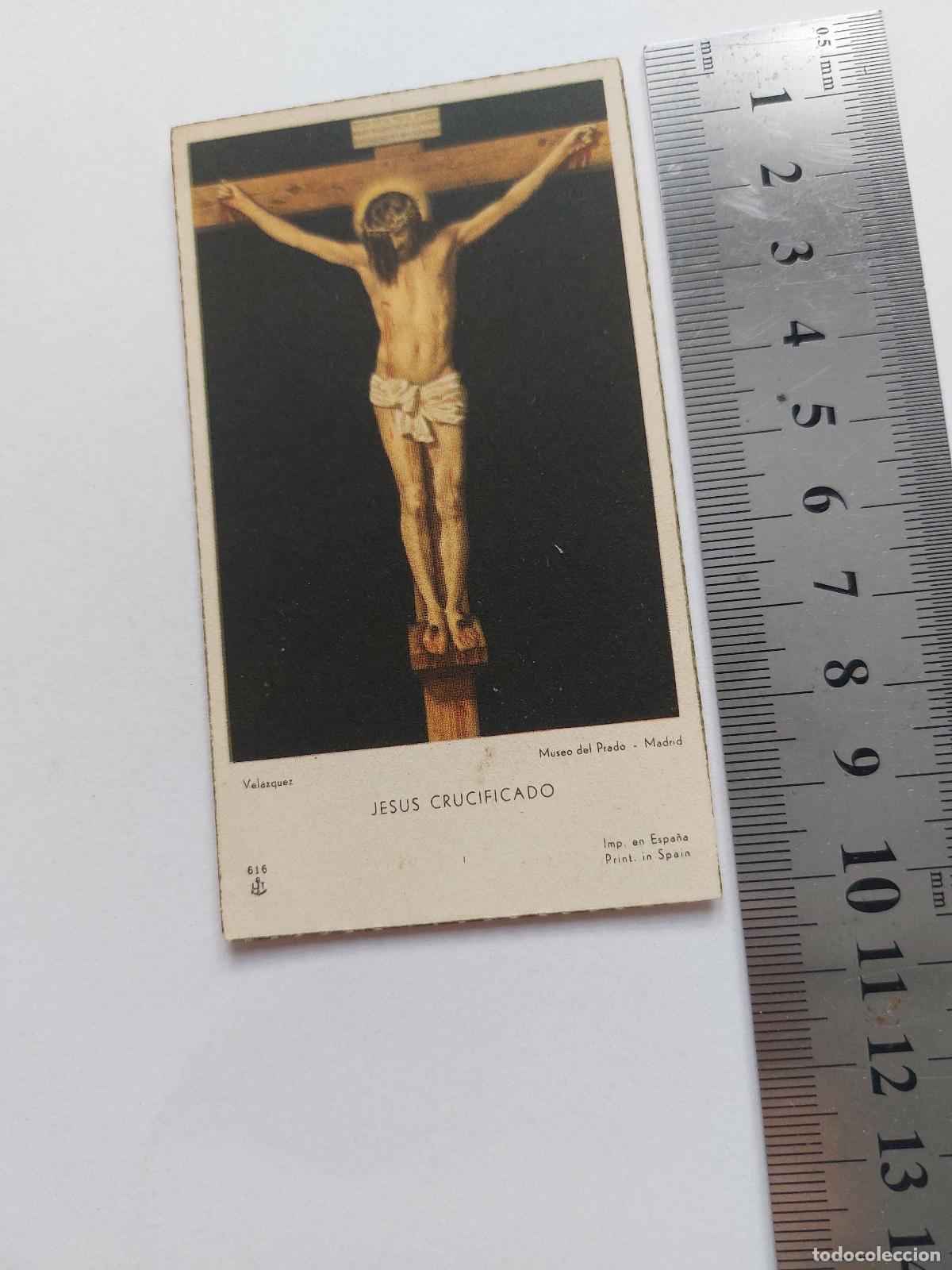 Postais: Estampa de arte religioso, Jes&uacute;s Crucificado de Vel&aacute;zquez en el Museo del Prado