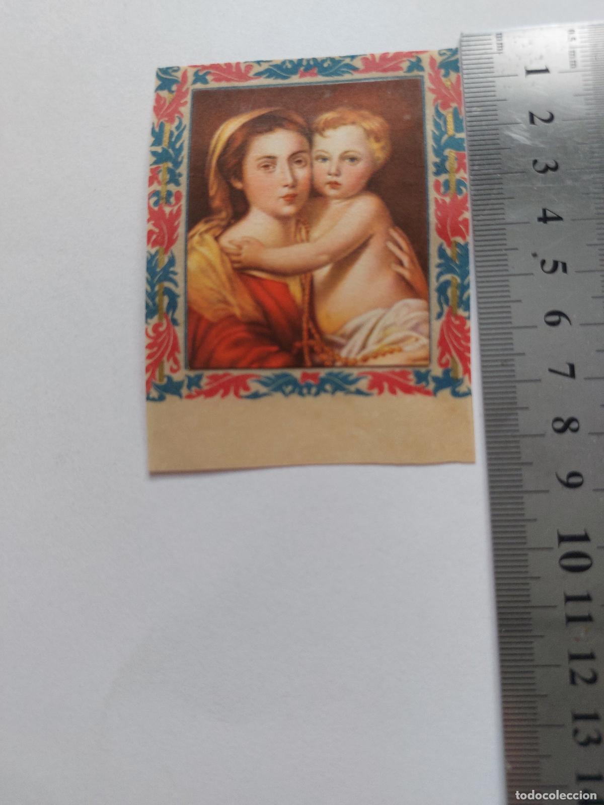 Postales: Estampa con ilustraci&oacute;n de la Virgen y el Ni&ntilde;o Jes&uacute;s