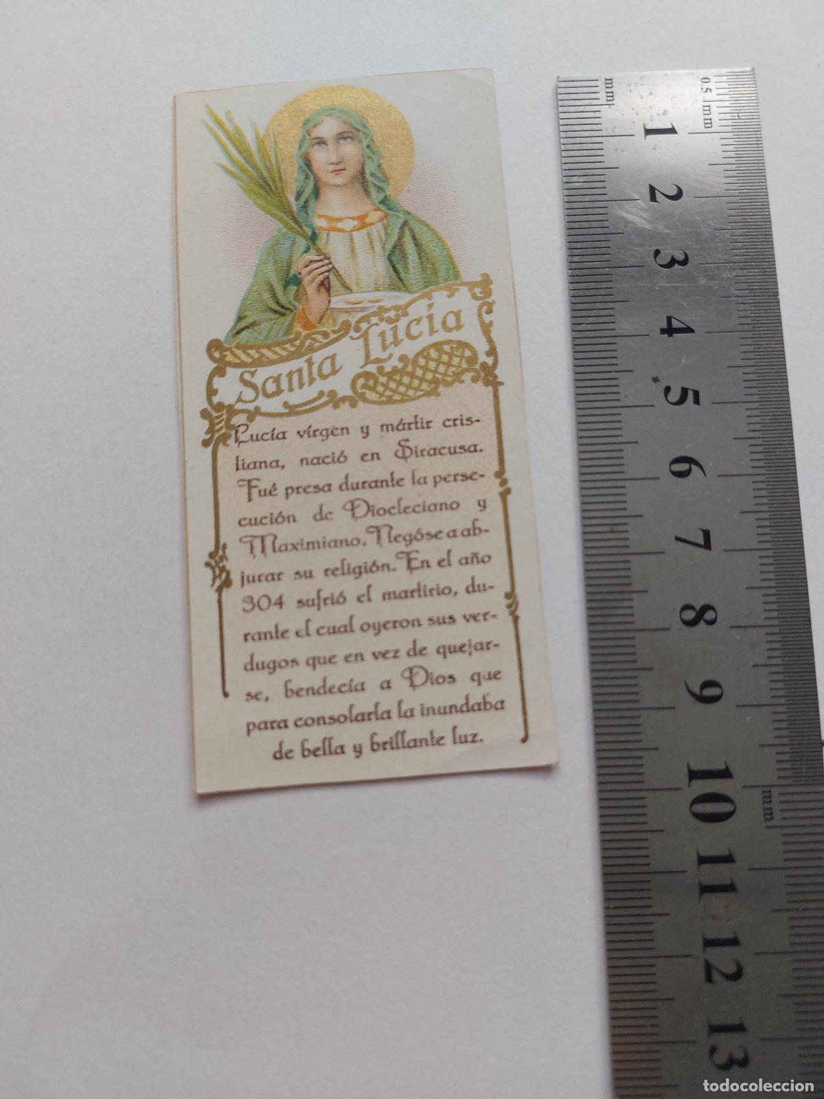 Postales: Estampa religiosa de Santa Luc&iacute;a, m&aacute;rtir cristiana