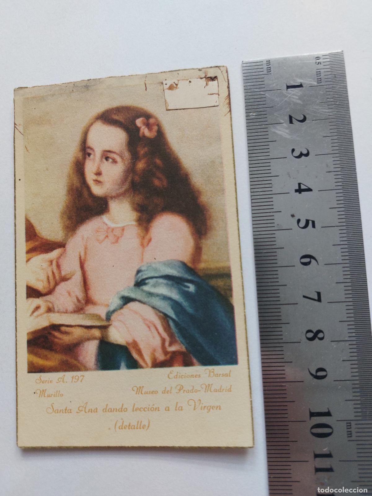 Postales: Estampa de Arte Santa Ana ense&ntilde;ando a la Virgen de Murillo