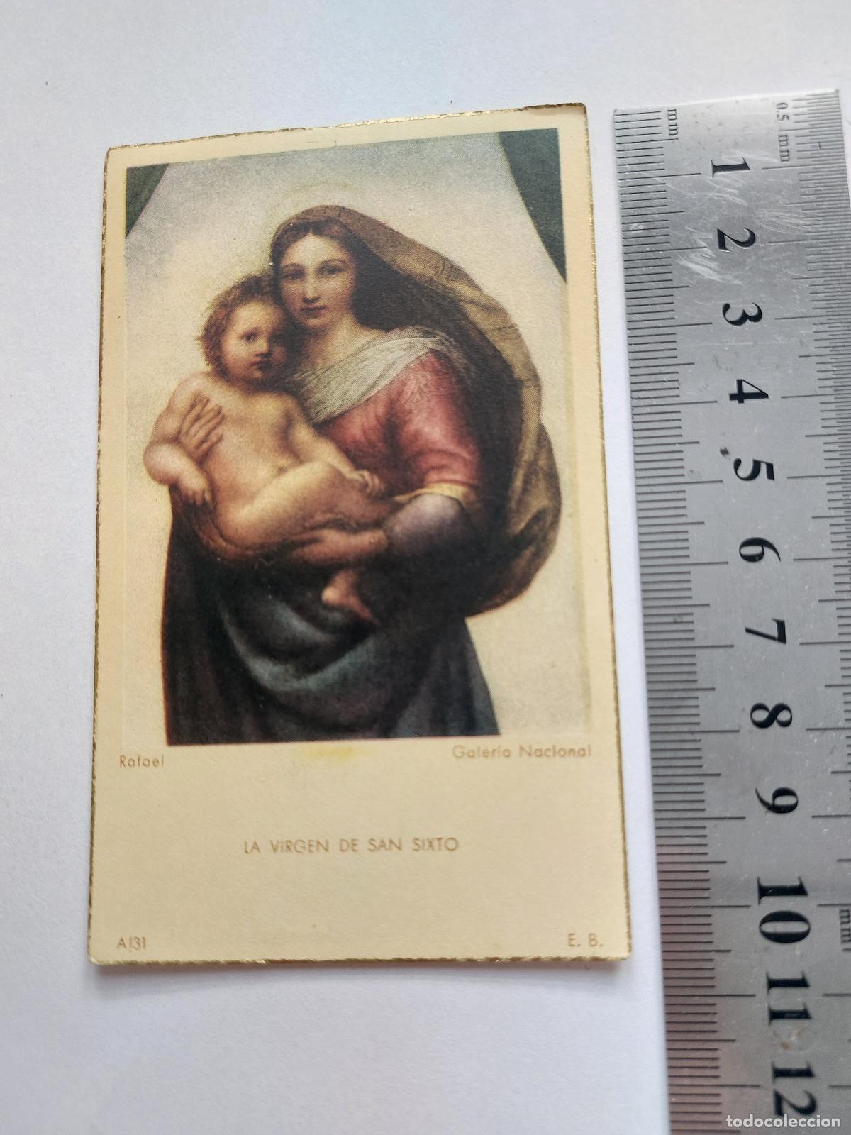 Postales: Estampa de la Virgen de San Sixto de Rafael