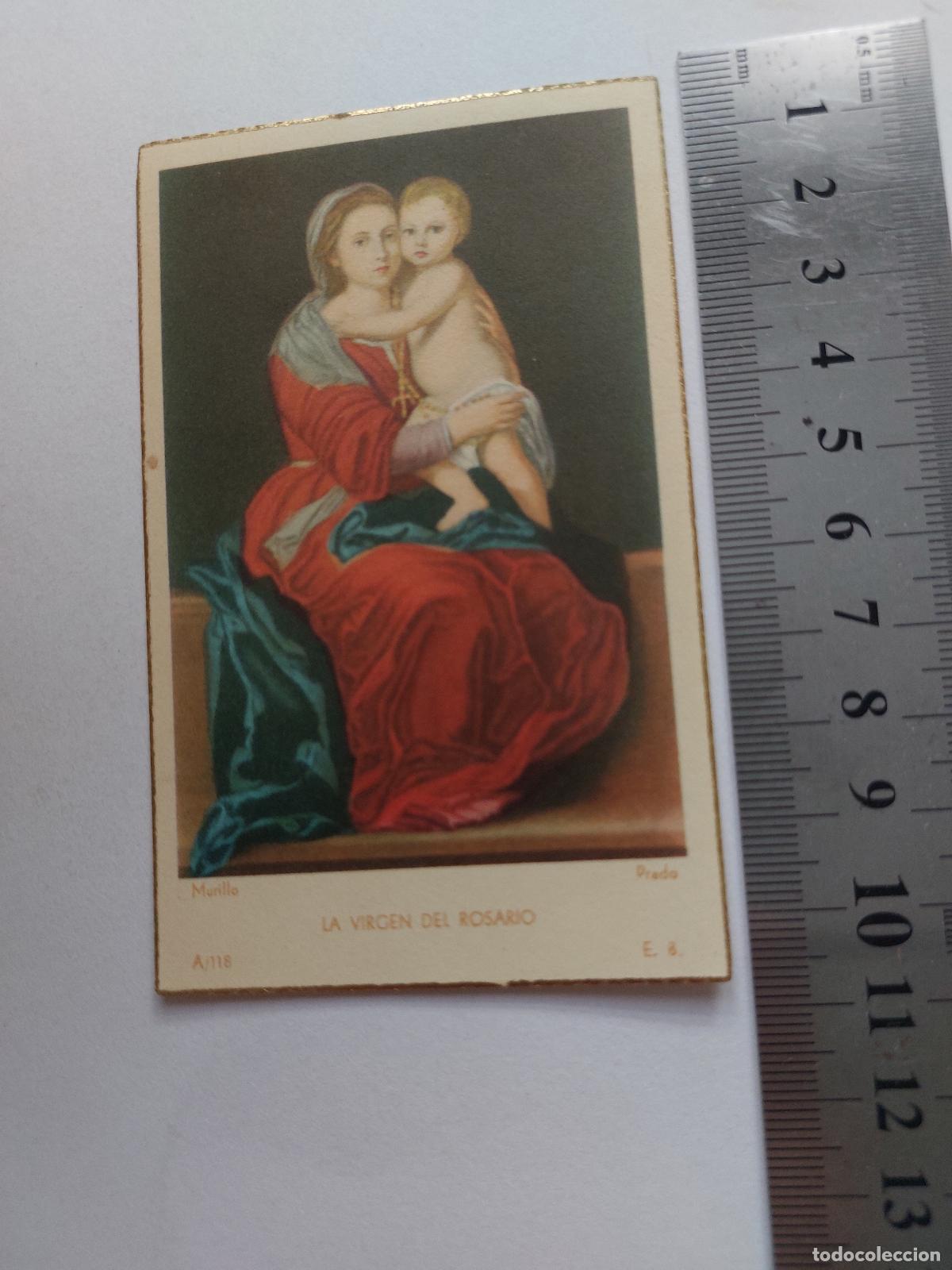 Postales: Estampa de arte La Virgen del Rosario de Murillo