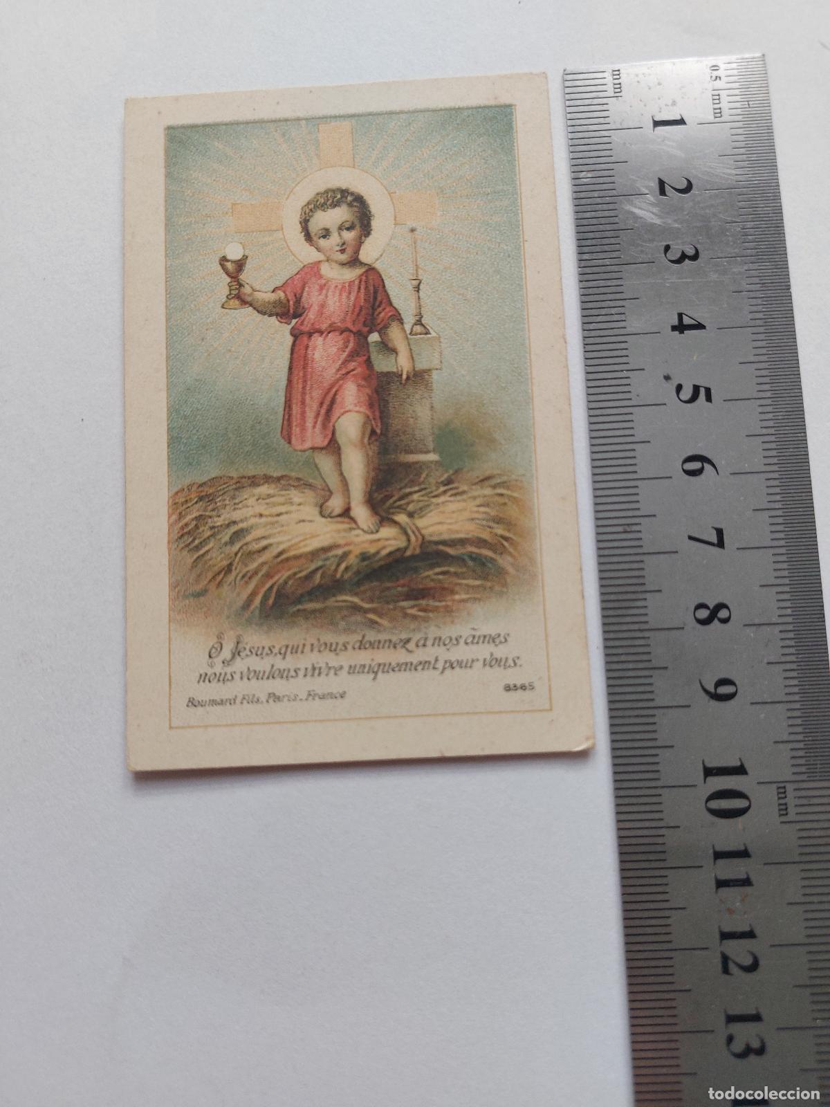 Postales: Estampa con imagen del Ni&ntilde;o Jes&uacute;s de Boumard Fils