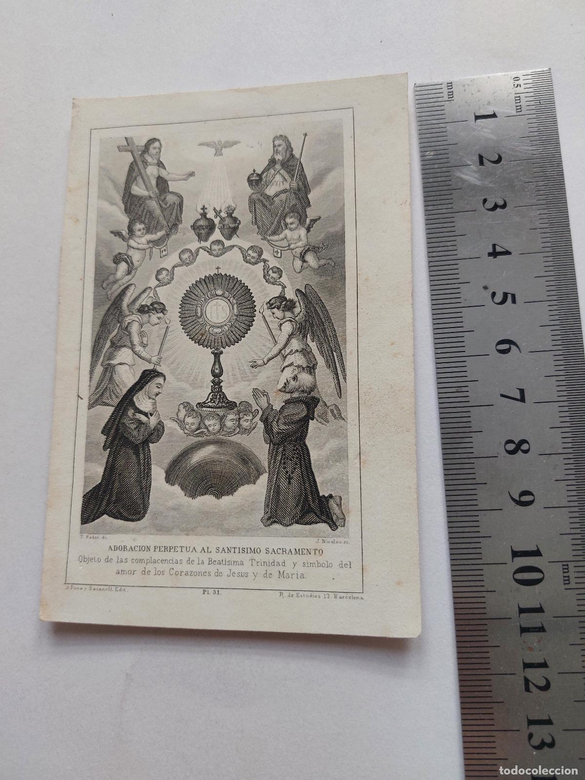 Postales: Estampa de Adoraci&oacute;n Perpetua al Sant&iacute;simo Sacramento, Barcelona