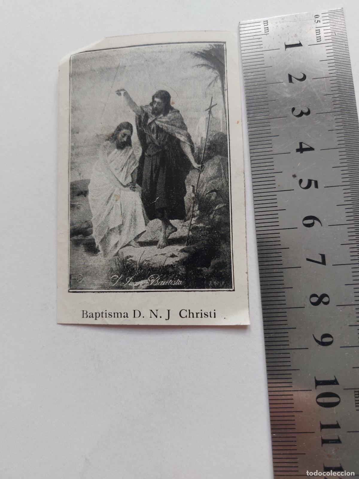 Postales: Estampa de arte religioso sobre el Bautismo de Nuestro Se&ntilde;or Jesucristo